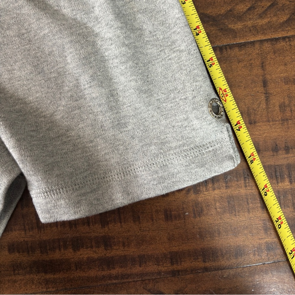 Quacker Factory Grommet Neckline 3/4 Sleeve Top Heathered Gray Knit XL - Picture 13 of 14